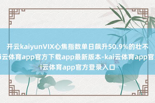 开云kaiyunVIX心焦指数单日飙升50.9%的壮不雅气候-kai云体育app官方下载app最新版本-kai云体育app官方登录入口