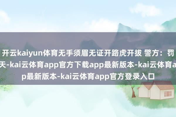 开云kaiyun体育无手须眉无证开路虎开拔 警方：罚金2000元行拘7天-kai云体育app官方下载app最新版本-kai云体育app官方登录入口